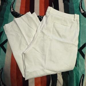 Cropped White Pants
